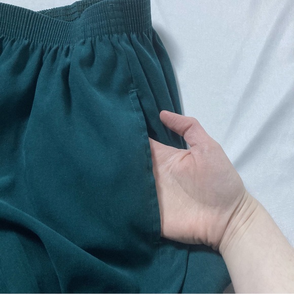 Vintage Bon Worth Deep Sea Green Suede Elastic Waist Pants Size SP - Picture 4 of 8
